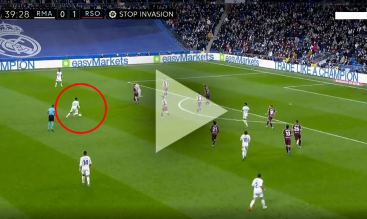 FENOMENALNY gol Camavingi na 1-1 z Sociedad! [VIDEO]